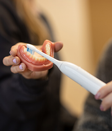tooth brushing demonstration